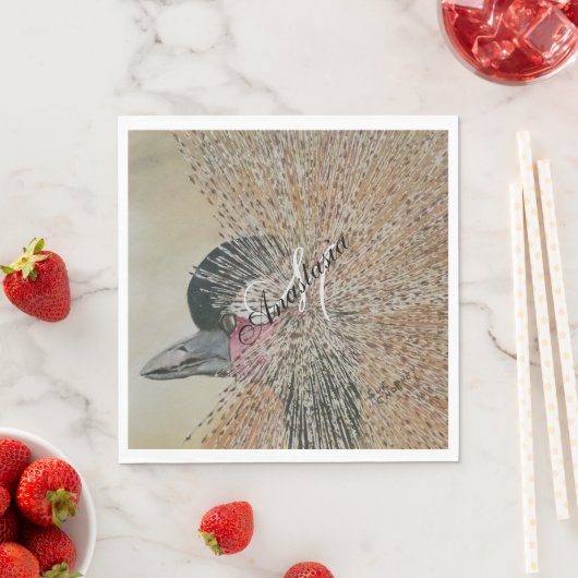 AFRIKANISCHES KREBS-MONOGRAMM-PARTY SERVIETTE (Beispiel)