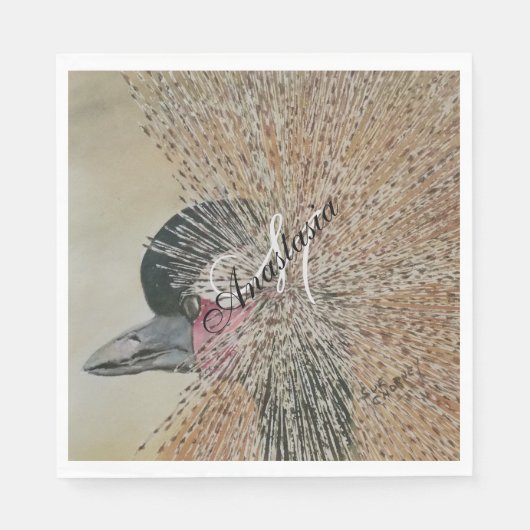 AFRIKANISCHES KREBS-MONOGRAMM-PARTY SERVIETTE (Vorderseite)