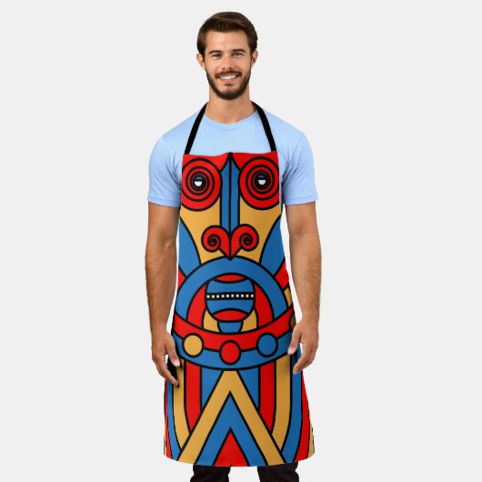 Afrikanisches Kriegertribal Schürze (Getragen)