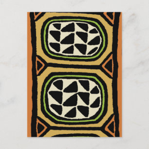 Afrikanisches Kuba-Textildesign Postkarte