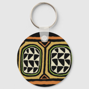 Afrikanisches Kuba-Textildesign Schlüsselanhänger