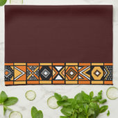 Afrikanisches Kunst-Geschirrtuch Browns Geschirrtuch (Gefaltet)