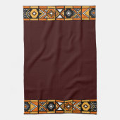 Afrikanisches Kunst-Geschirrtuch Browns Geschirrtuch (Vertikal)