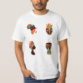 Afrikanisches Kunst Herren T-Shirt (Vorderseite)