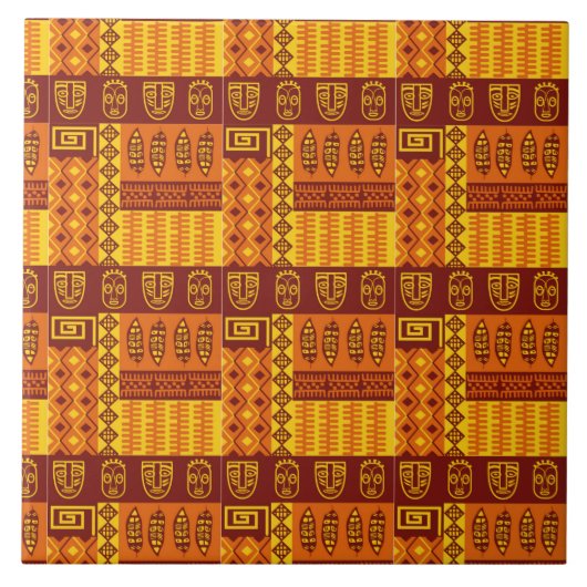 Afrikanisches Kunstgeflecht Fliese (Vorderseite)