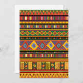 Afrikanisches Kunstmuster Einladung (Vorne/Hinten)