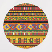 Afrikanisches Kunstmuster Etiketten (Design 2)