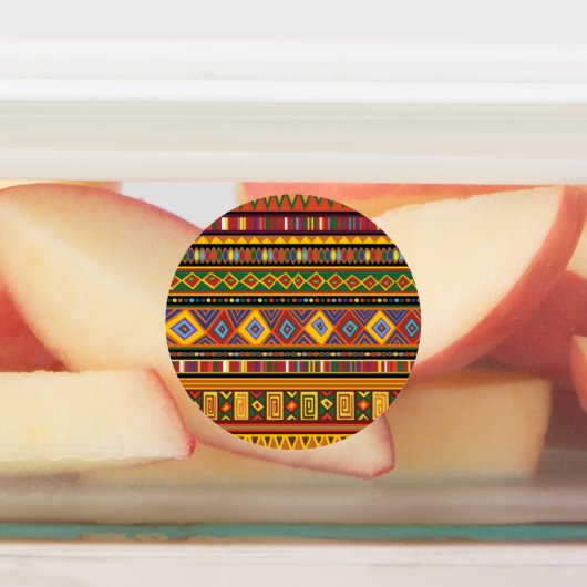 Afrikanisches Kunstmuster Etiketten (Befestigt)