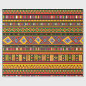 Afrikanisches Kunstmuster Geschenkpapier (Flach)