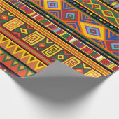 Afrikanisches Kunstmuster Geschenkpapier (Ecke)