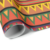 Afrikanisches Kunstmuster Geschenkpapier (Rolleneckpunkt)