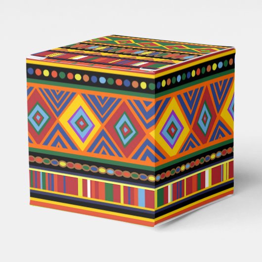 Afrikanisches Kunstmuster Geschenkschachtel (Vorderseite)