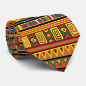 Afrikanisches Kunstmuster Krawatte (Gerollt)