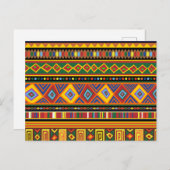 Afrikanisches Kunstmuster Postkarte (Vorne/Hinten)