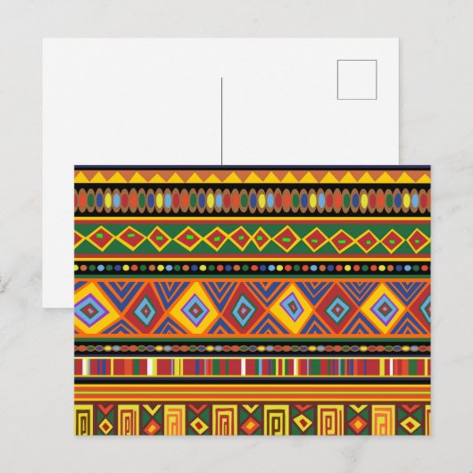 Afrikanisches Kunstmuster Postkarte (Vorne/Hinten)