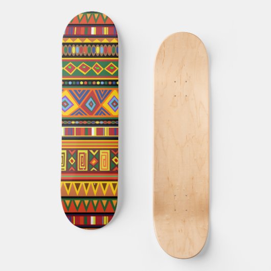 Afrikanisches Kunstmuster Skateboard (Vorderseite)