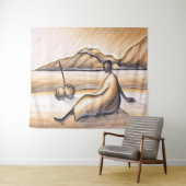 Afrikanisches Landschaftsband Wandteppich (Beispiel (Horizontal))