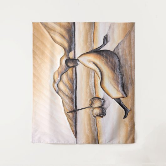 Afrikanisches Landschaftsband Wandteppich (Vorderseite)