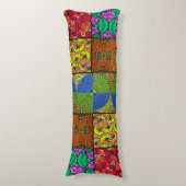 Afrikanisches Long-Wax-Kissen Seitenschläferkissen (Vorderseite Vertikal)