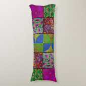 Afrikanisches Long-Wax-Kissen Seitenschläferkissen (Vorderseite Vertikal)