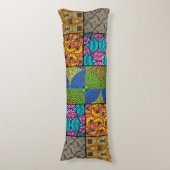 Afrikanisches Long-Wax-Kissen Seitenschläferkissen (Vorderseite Vertikal)