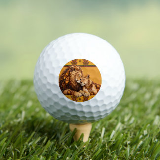 Afrikanisches Löwenpaar Golfball