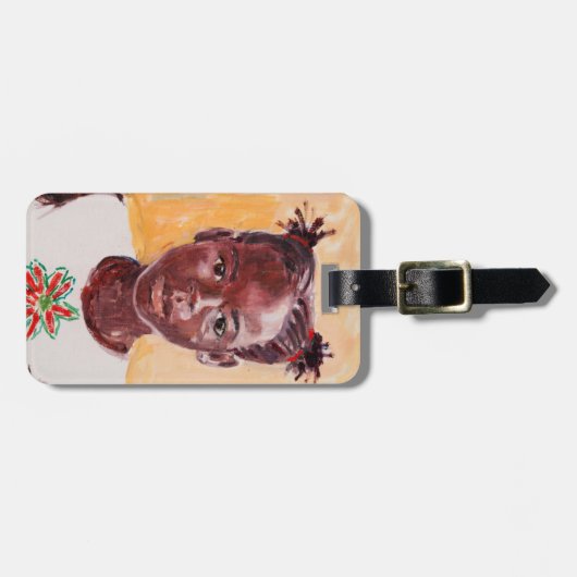 Afrikanisches Mädchen Gepäckanhänger (Vorderseite horizontal)