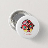 Afrikanisches Mädchen Gesichtsmaske Thunder_Cove Button (Vorne & Hinten)