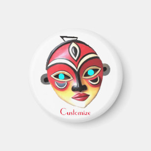 Afrikanisches Mädchen Gesichtsmaske Thunder_Cove  Magnet