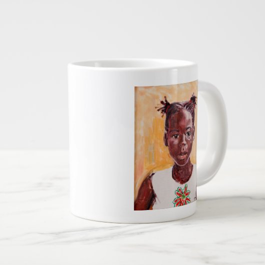 Afrikanisches Mädchen Jumbo-Tasse (Vorderseite Rechts)