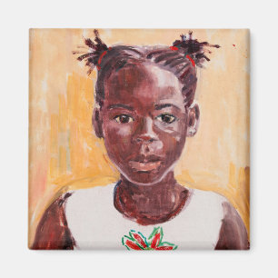 Afrikanisches Mädchen Magnet