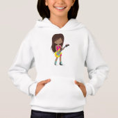 Afrikanisches Mädchen, Rock Girl, Gitarrenspieler Hoodie (Vorderseite)