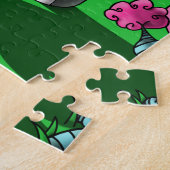 Afrikanisches Mädchen und Elefant Puzzle (Seite)