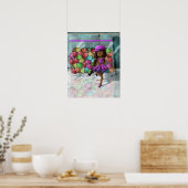 Afrikanisches Mädchen und Jellybeans Poster (Küche)