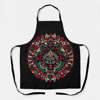 Afrikanisches Mandala-Kunst Schwarzes Frauenportra Schürze