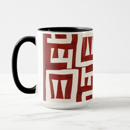 Afrikanisches Map Stammdesign Tasse (Links)