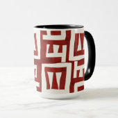 Afrikanisches Map Stammdesign Tasse (VorderseiteRechts)