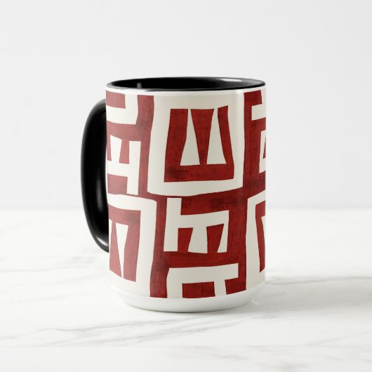 Afrikanisches Map Stammdesign Tasse (Vorderseite Links)