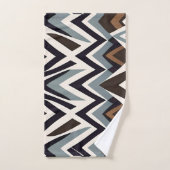 Afrikanisches Marocco-Triangle, geometrisch-braune Badhandtuch Set (Handtuch)