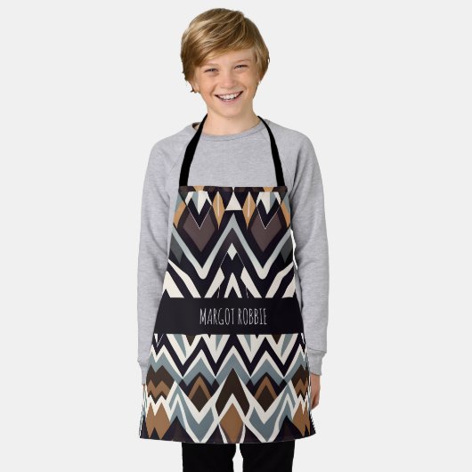 Afrikanisches Marocco-Triangle, geometrisch-braune Schürze (Getragen)