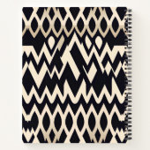 Afrikanisches Marocco Waves Geometric Gold-Muster Notizblock (Rückseite)