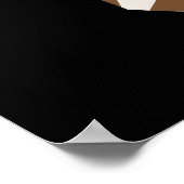 Afrikanisches Maskenbraun-ecru-Druckplakat Poster (Ecke)