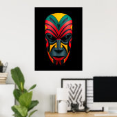 Afrikanisches Maskenposter Poster (Heimbüro)