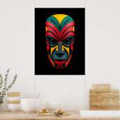 Afrikanisches Maskenposter Poster (Küche)