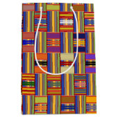 Afrikanisches mehrfarbiges Glas Kente K45 Mittlere Geschenktüte (Vorderseite)
