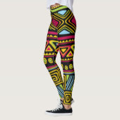 Afrikanisches mehrfarbiges Muster für Druckdesign Leggings (Links)