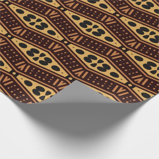 Afrikanisches Modern Mudtuch Wrapping Paper Geschenkpapier (Ecke)