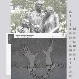 Afrikanisches Monument Savannah GA Travel Postkarte