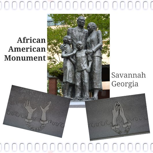 Afrikanisches Monument Savannah GA Travel Postkarte