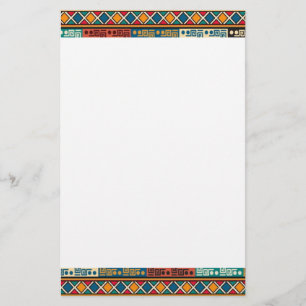 Afrikanisches Motiv-bunter dekorativer Briefpapier